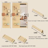 WOHNZA Hanging Full Length Mirror, Push-Pull Rectangle Mirror Concealed Design with 5 Ball Hook and 3 Laminate Adjustable for：Bedroom Living Room