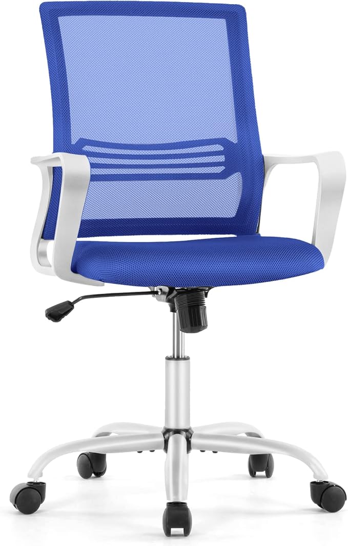 Home Office Desk Chair with Ergonomic Lumbar Supportive Armrest, Mid Back,