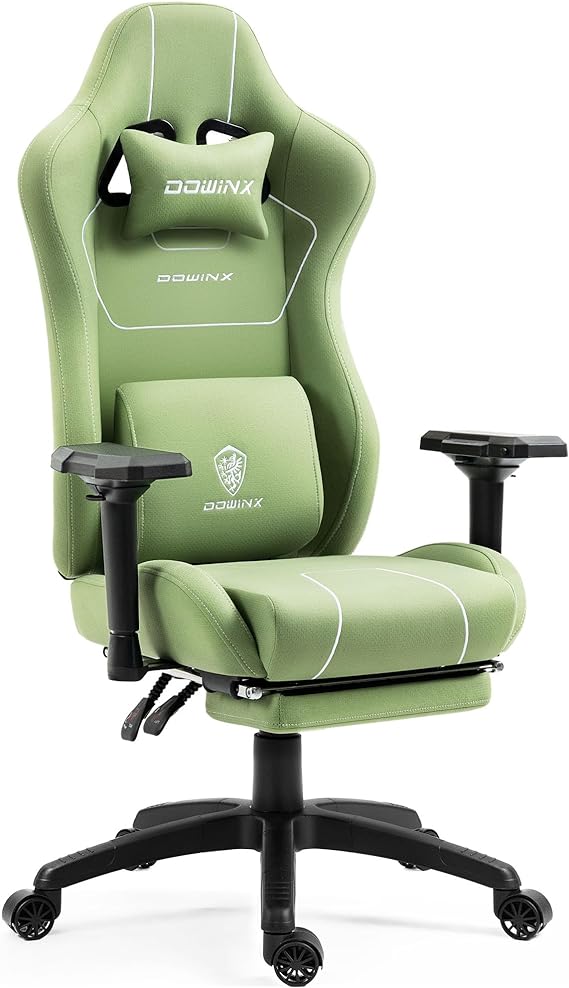 Gaming Chair Tech Fabric with Pocket Spring Cushion, Ergonomic Computer Chair