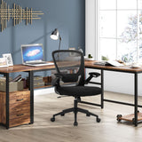 Ergonomic Desk Modern Rolling Executive Mesh Chair with Lumbar Support