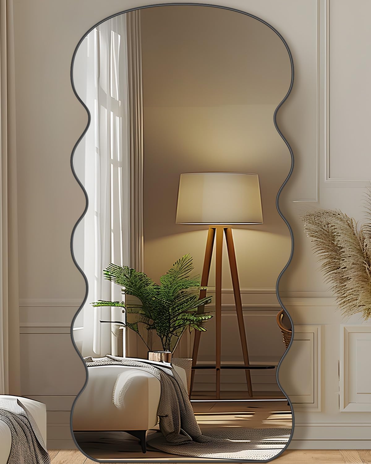 Arched Full Length Mirror, 71"x32" Floor Mirror Freestanding, Floor Standing Mirror