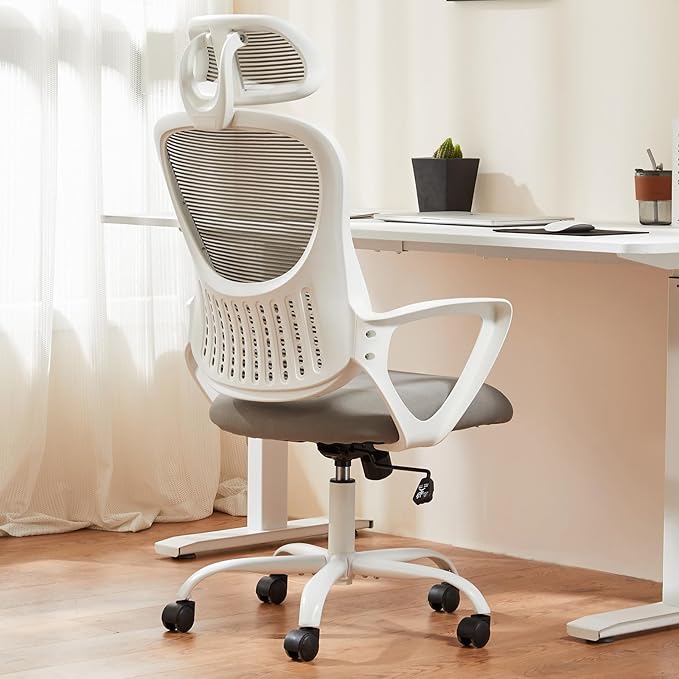 Office Computer Desk Chair, Ergonomic High-Back Mesh Rolling Work Chairs with Wheels