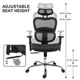 Office Chair, High Back Mesh Chair Computer Desk Chair with Lumbar Support and 3D