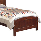 Arched Headboard and Footboard, Dark Cherry Brown Wood