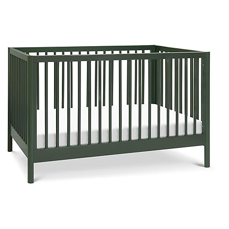 Birdie 3-in-1 Convertible Crib, Forest Green, Easy Assemble,