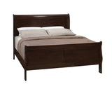 Louis Philippe Traditional Bedroom Wooden Eastern King Size Sleigh Bed Frame 47