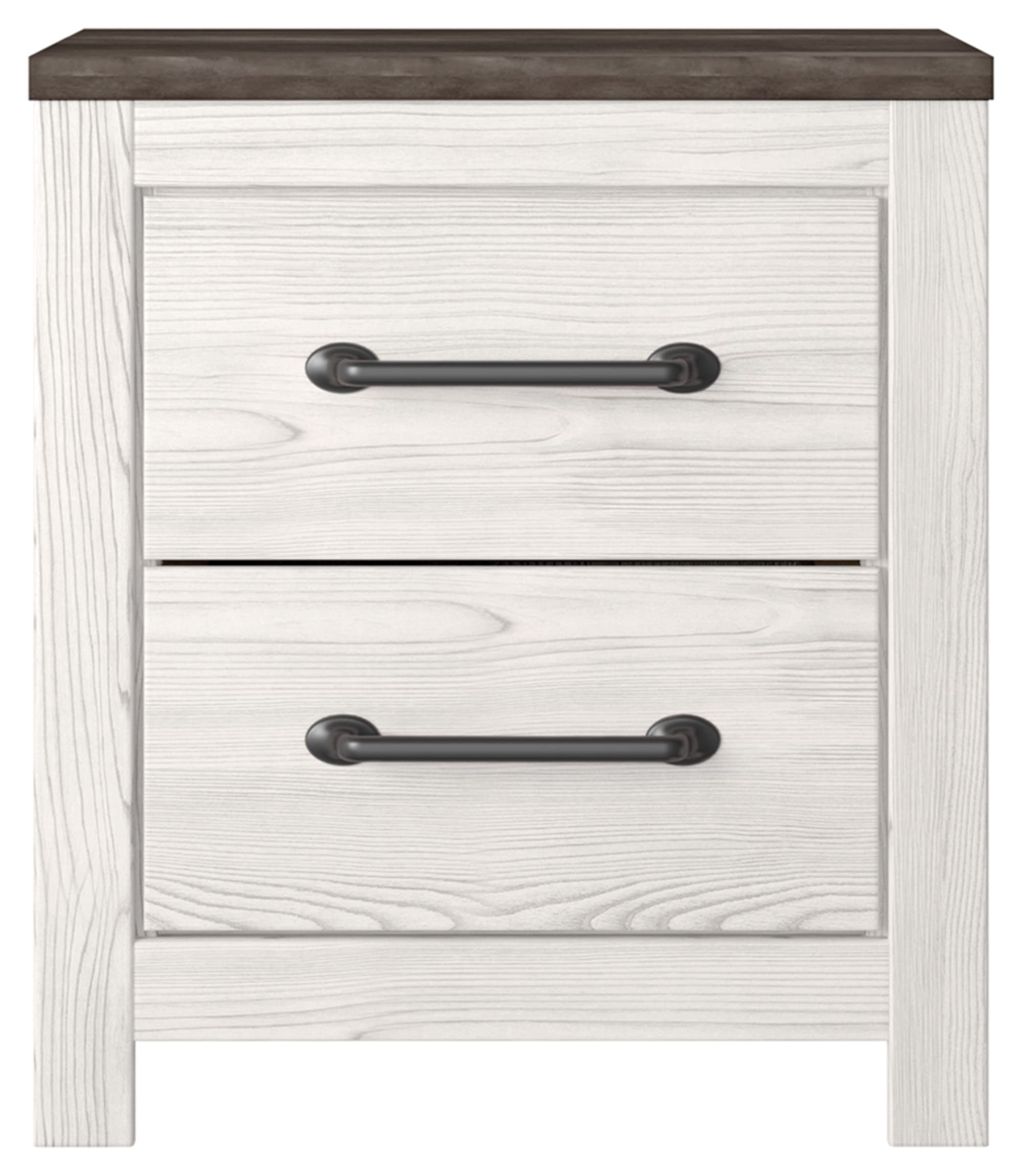 Gerridan Coastal 2 Drawer,  Nightstand, White/Gray