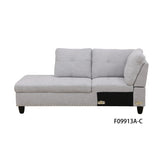 L Shaped Sectional Sofa Set with Storage Ottoman, Left Facing Chaise Longue,