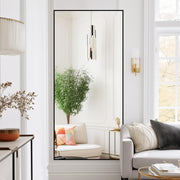 Round Mirror, Black Round Mirror 24 inch, Round Wall Mirror Metal Frame,
