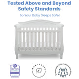 Lancaster 4-in-1 Convertible Baby Crib, Bianca White