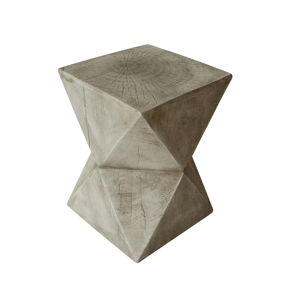 Lux Outdoor Weight Concrete Side Table, Light Gray