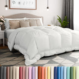 White Alternative Down Comforter - Warm and Lightweight - Luxury and Breathable Hotel