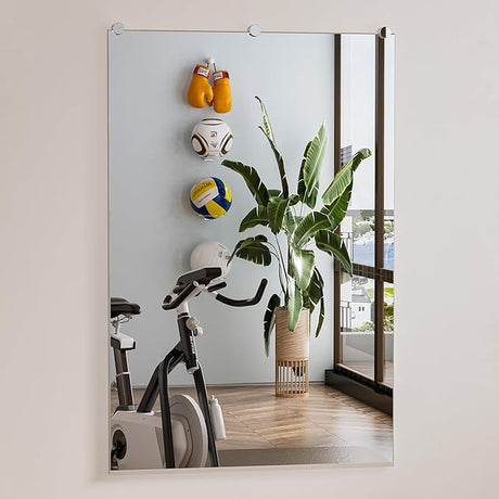 Home Gym Mirror 60" x 24" x 2PCS Workout Mirror, Large Full Body Mirror for Fitness