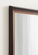 Gotley Transitional Rectangle Scooped Wall Mirror with Unique Ombre Finish