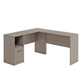 Beginnings L-Desk, L: 51.02" x W: 59.06" x H: 28.50", Silver Sycamore Finish