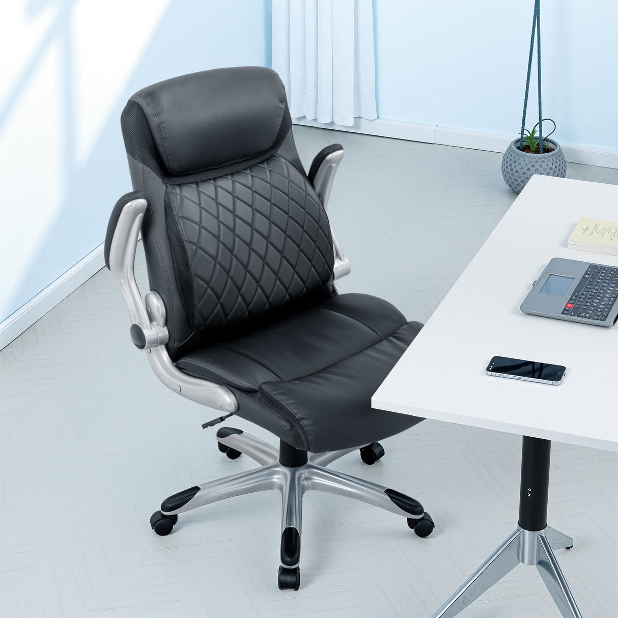 Big and Tall Office Chair 400LBS - Wide Leather Executive Desk Chair