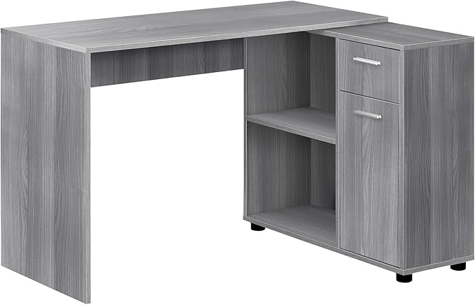 Workstation with Storage Shelves and Cabinet for Home & Office-Contemporary Style L