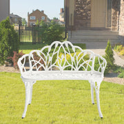 Outdoor Bench, Garden Metal Loveseat Furniture