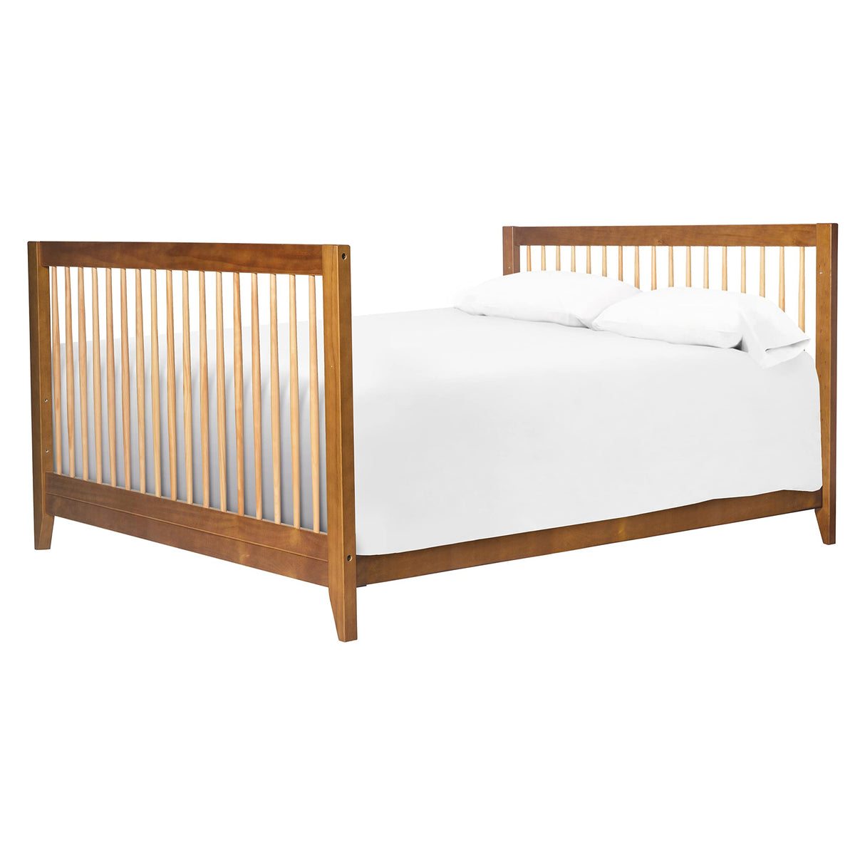 Sprout 4-in-1 Convertible Crib with Toddler Bed Conversion Kit in Chestnut and Natural,