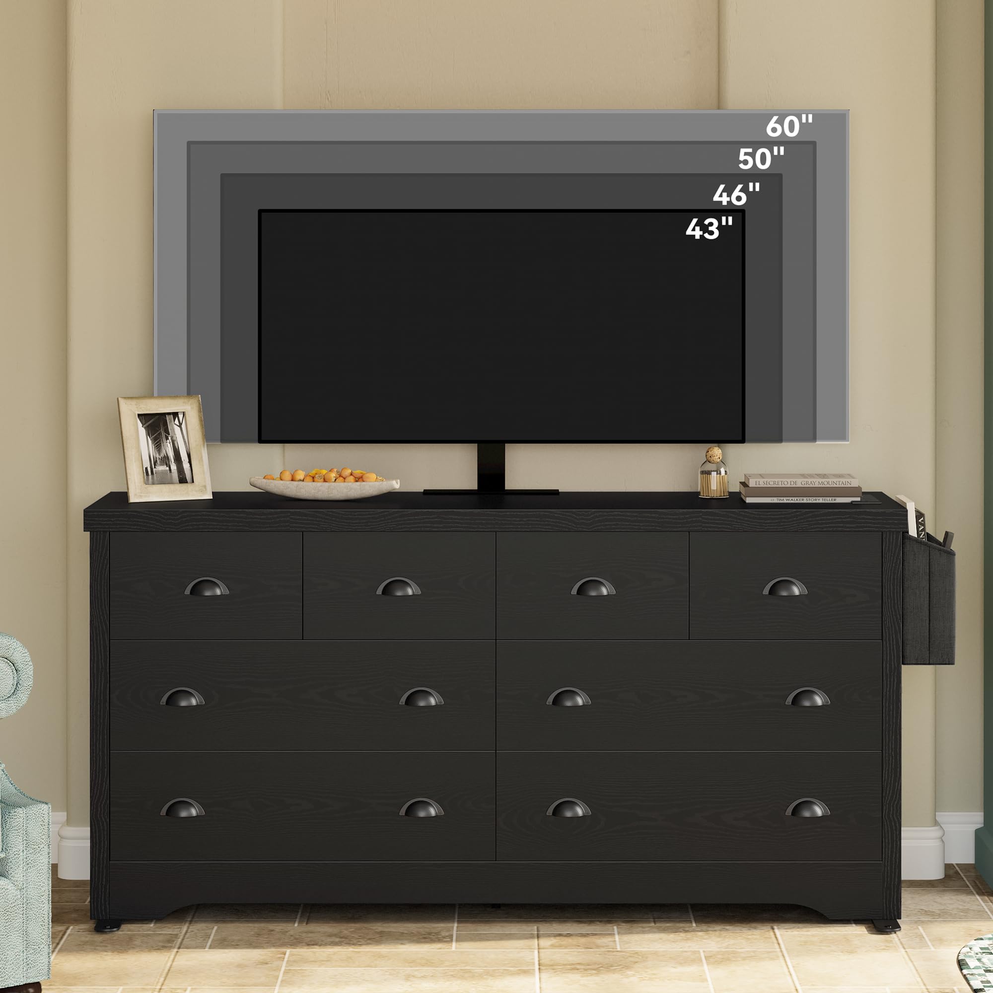 Dresser 8 Drawer with Charging Station