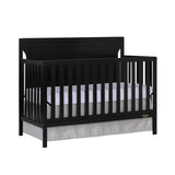 Cape Cod 5-In-1 Convertible Crib In Black, Greenguard Gold And JPMA Certified,