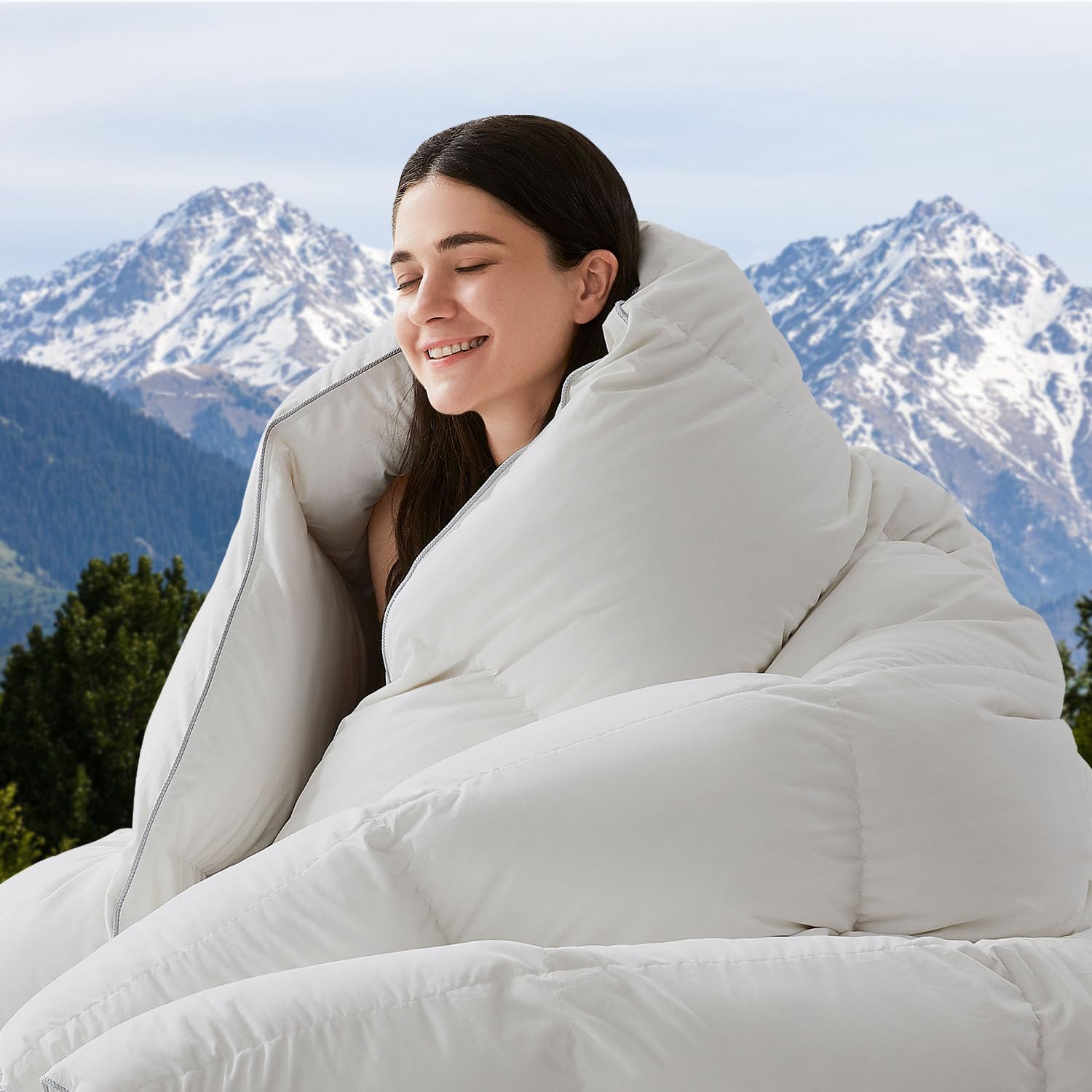 King Size Feather Down Comforter - Luxurious All-Season Duvet Insert