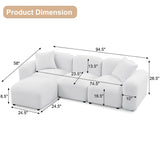 Modular Sectional Sofa, Convertible L Shaped Couch, 94.5" Minimalist Cloud Couches