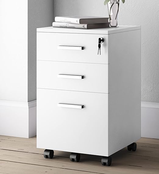 Lazio File Cabinet with Lock - Filing Cabinet for Home and Office