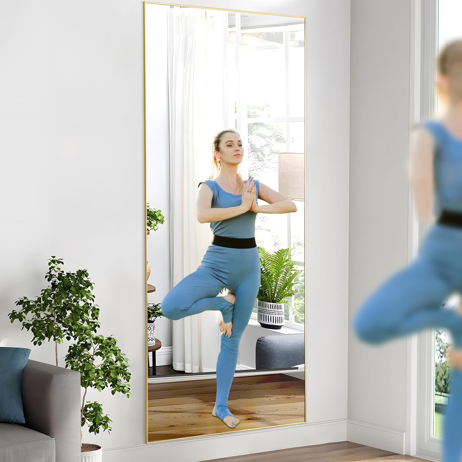 71"x30" Square Full-Length Mirror, Oversized Superbig Floor Mirror for Hanging