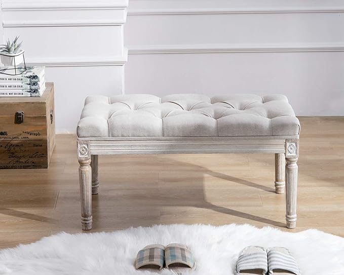 Dining Room Bench, Rustic Living Room Ottoman Bench