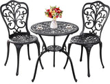 Bistro Set 3 Piece Outdoor, Bistro Table and Chairs Set of 2, All Weather Patio Bistro Set