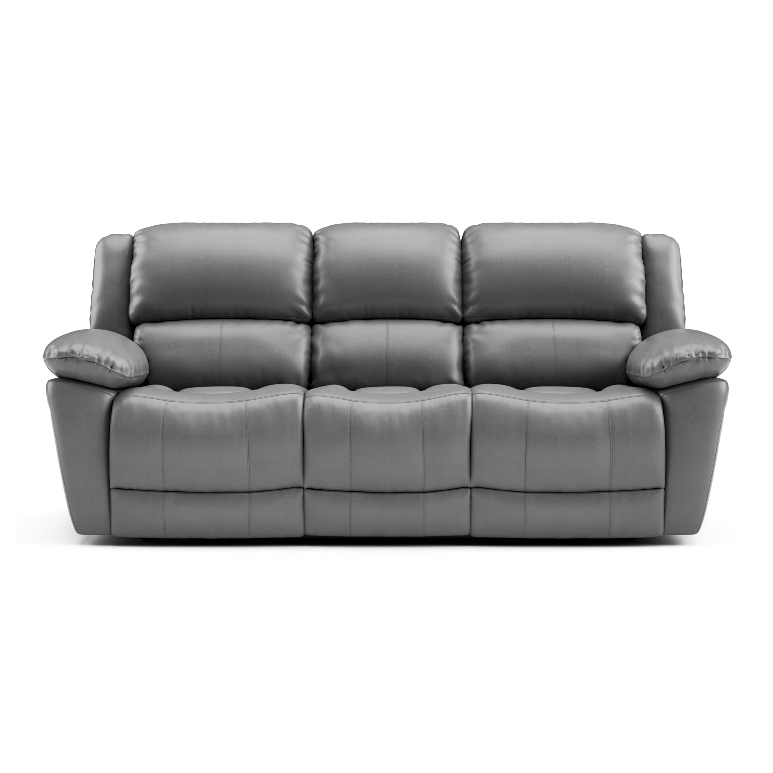 Sorin Modern 2-Piece Leather Recliner Sofa Set with Pillow Armrests