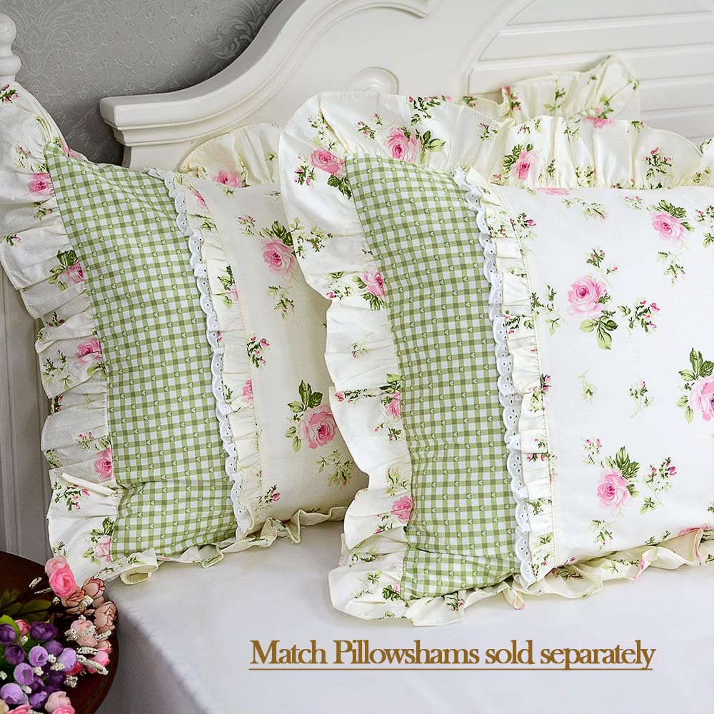 Floral Sheets for Queen Size Bed Cotton Pink Rose Bed Shees Shabby & Chic Bedding