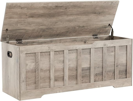 Storage Chest Extra Large,Storage Trunk with 2 Safety Hinges,Wooden Storage Bench,