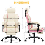 Ergonomic Office Chair with Footrest - Adjustable Headrest & Lumbar Support