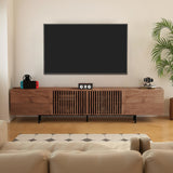 94.5" Mid-Century Modern Walnut TV Stand for TVs up to 80"