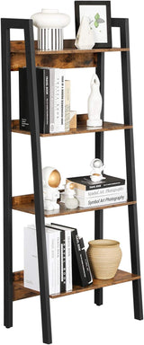 Bookshelf, 5-Tier Narrow Bookcase, Ladder Shelf for Home Office, Living Room, Bedroom