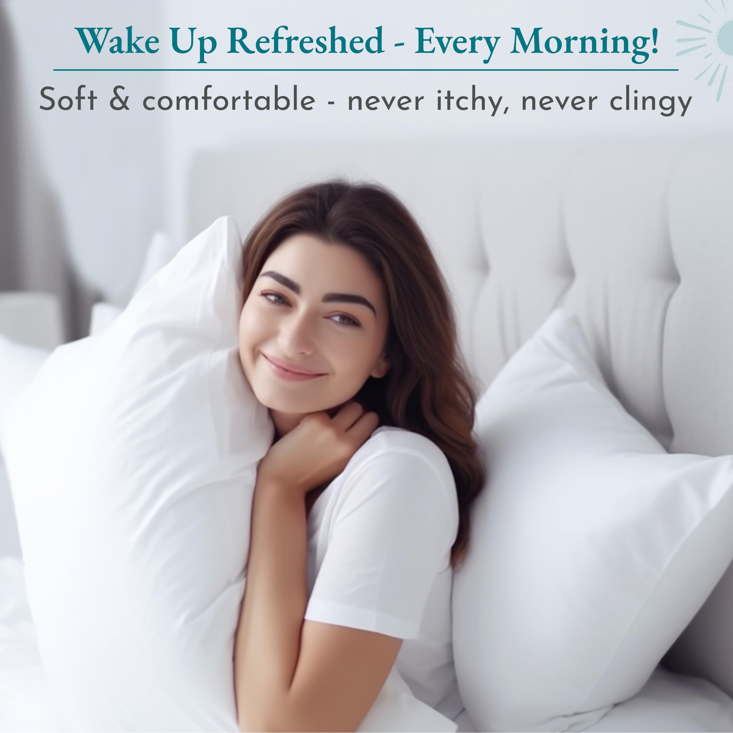 California Design Den 4 Piece Full Size Sheet Set - 100% Cotton 500 Thread Count, Cooling Deep Pocket Bed Sheets with Fitted Elastic Sheet, Extra Soft Luxury Hotel Quality - Pure White