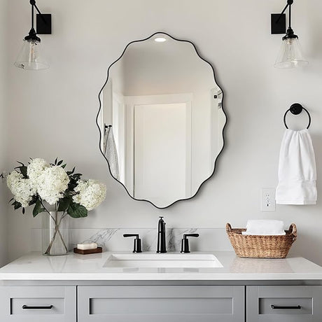 Irregular Wall Mirror 30"x61" Wall Mirror for Wall Mirrors Decorative Asymmetrical Mirror Wall-Mounted