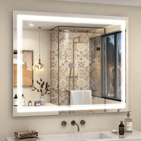 44 x 36 LED Bathroom Mirror with Lights, Front Lighted Vanity Mirror,