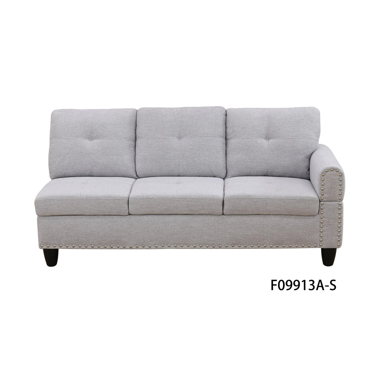 L Shaped Sectional Sofa Set with Storage Ottoman, Left Facing Chaise Longue,