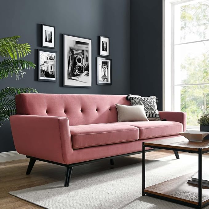 Engage Performance Velvet Loveseat, Gray