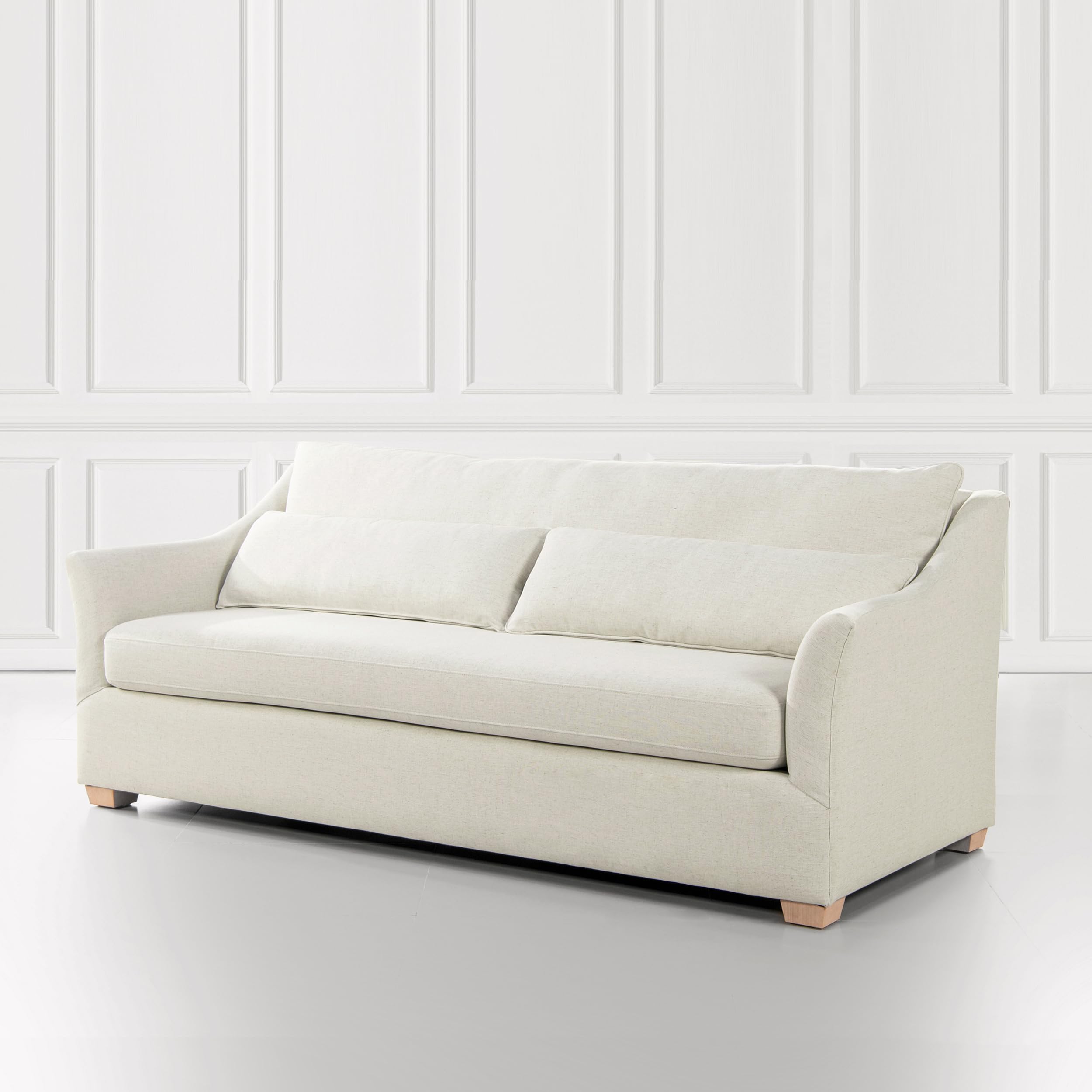 Ada 83" Flared Arm Contemporary Sofa with Lumbar Pillows