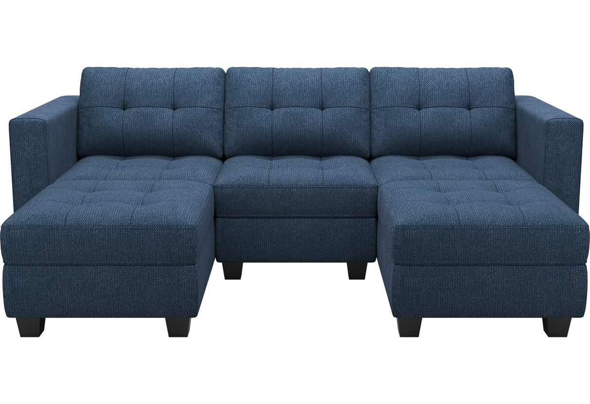 Modular Sectional Sofa Couch with Double Chaises U Shaped Sectional Sofa Modular