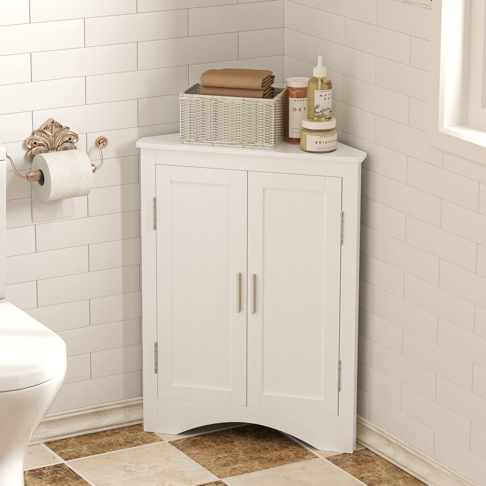 Bathroom Corner Cabinet, Home Floor Storage Cabinet