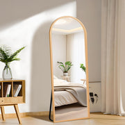 Arched Full Length Mirror with Stand 57x20 - Gold Aluminum Frame