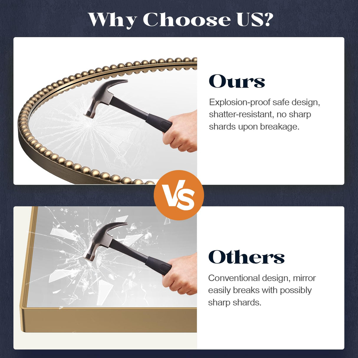 Gold Oval Bathroom Mirror 20x33 - Beaded Antique Brass Wall Mirror