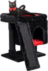 Small Cat Tree for Indoor Cats, Kittens Condo with Scratching Post and Board, Cat Cave