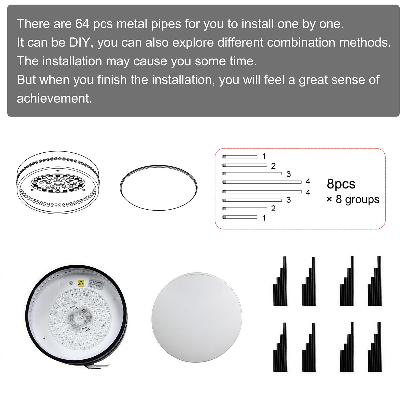 23.6" LED Sputnik Ceiling Light - Modern Flush Mount Fixture