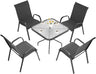 Patio Dining Chairs Set of 4, Outdoor High Stacking Chairs